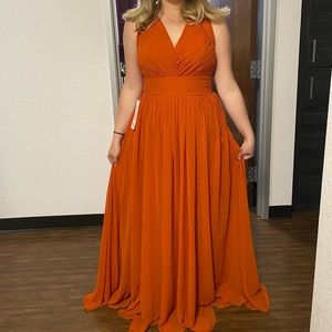 Azazie Bridesmaid Dress in Paprika. Never Worn, wedding cancelled. Tags still on